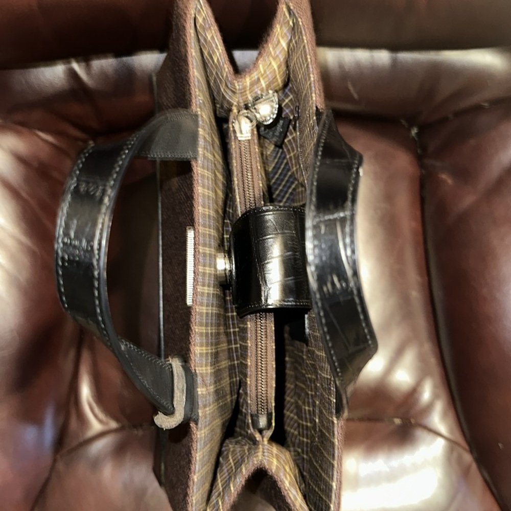Brighton Wool & Croc Leather Bag - Picture 11 of 16